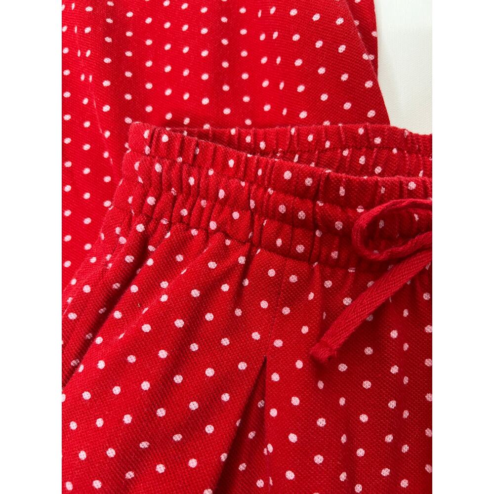 VINTAGE 90s {LizSport/Liz Claiborne} Red/White Polka Dot Jogger Pants Small - Picture 5 of 9